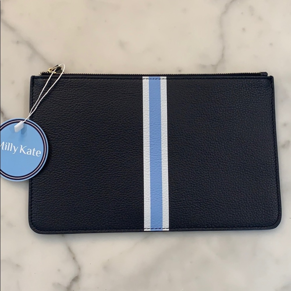NWT Real Leather Clutch by Milly Kate